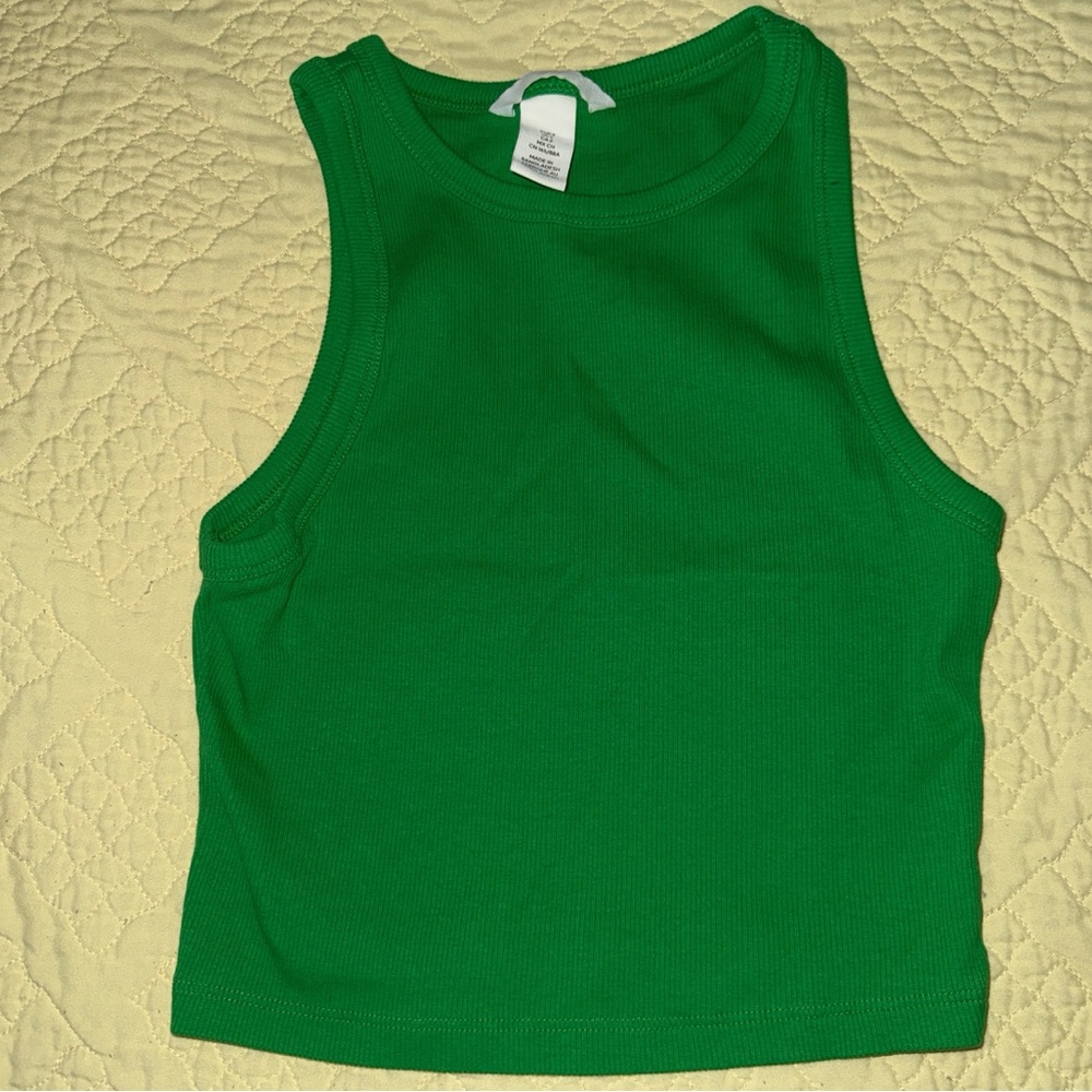 H&M Green Crop Top